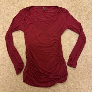 Stylish Red Long Sleeve Tee